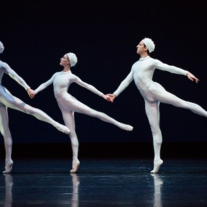 Brodie James, Amanda McGuigan and Richard House in Monotones II. Photo: Daniel Boud.